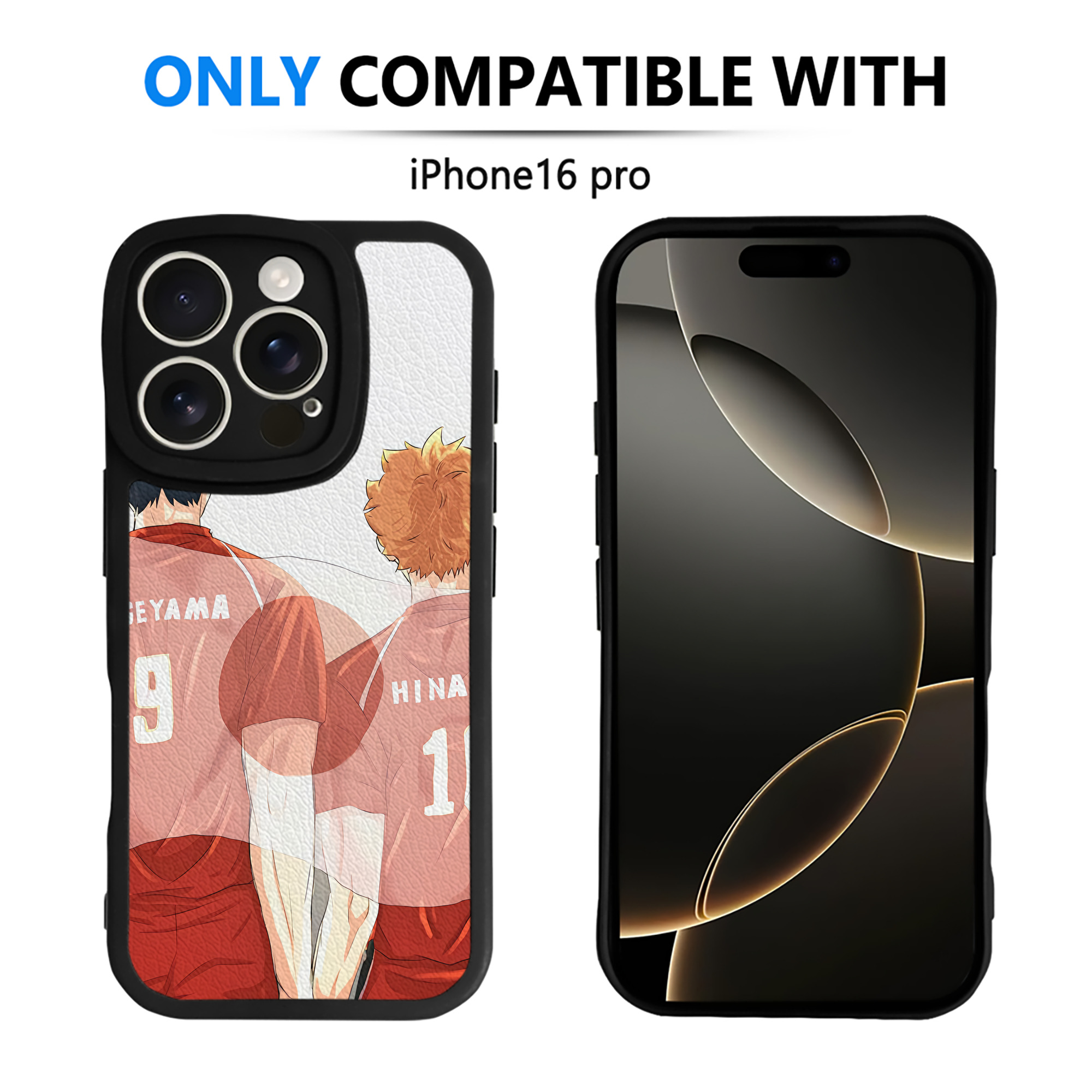 （画像用） ハイキュー!! Haikyu!! 【iPhone 16シリーズ対応】シリコンスマホケース（レザー調） 材質：シリコン